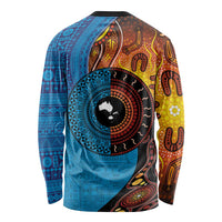 Fiji and Australia Together Long Sleeve Shirt Tapa Tribal Tattoo mix Aboriginal Pattern