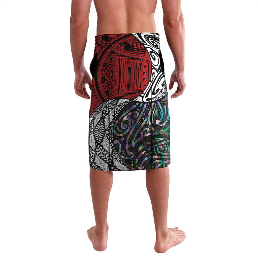 Tonga and New Zealand Together Lavalava Tongan Kupesi Ngatu Tattoo and Maori Paua Shell Pattern