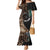 Samoa and New Zealand Together Mermaid Dress Siapo Motif and Maori Paua Shell Pattern