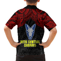 Vitis Central Dabaris Rugby Family Matching Puletasi Dress and Hawaiian Shirt Papua New Guinea Polynesian Tattoo LT03 - Polynesian Pride