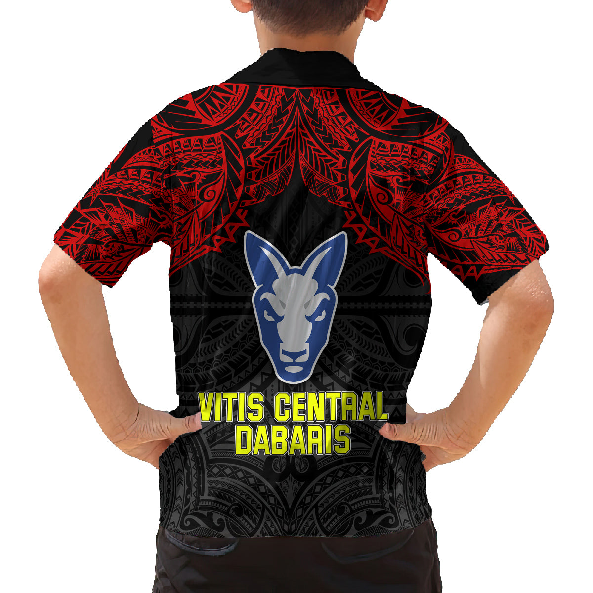 Vitis Central Dabaris Rugby Family Matching Summer Maxi Dress and Hawaiian Shirt Papua New Guinea Polynesian Tattoo LT03 - Polynesian Pride