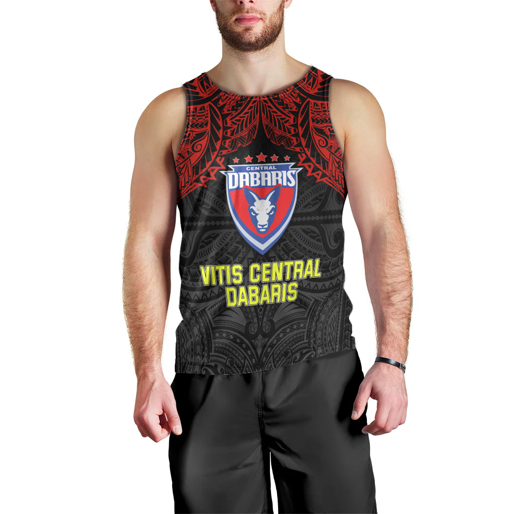 Vitis Central Dabaris Rugby Men Tank Top Papua New Guinea Polynesian Tattoo LT03 - Polynesian Pride