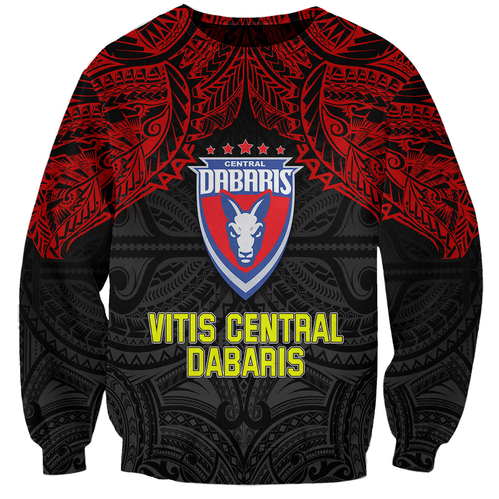 Vitis Central Dabaris Rugby Sweatshirt Papua New Guinea Polynesian Tattoo LT03 Unisex Red - Polynesian Pride