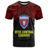 Vitis Central Dabaris Rugby T Shirt Papua New Guinea Polynesian Tattoo LT03 Red - Polynesian Pride