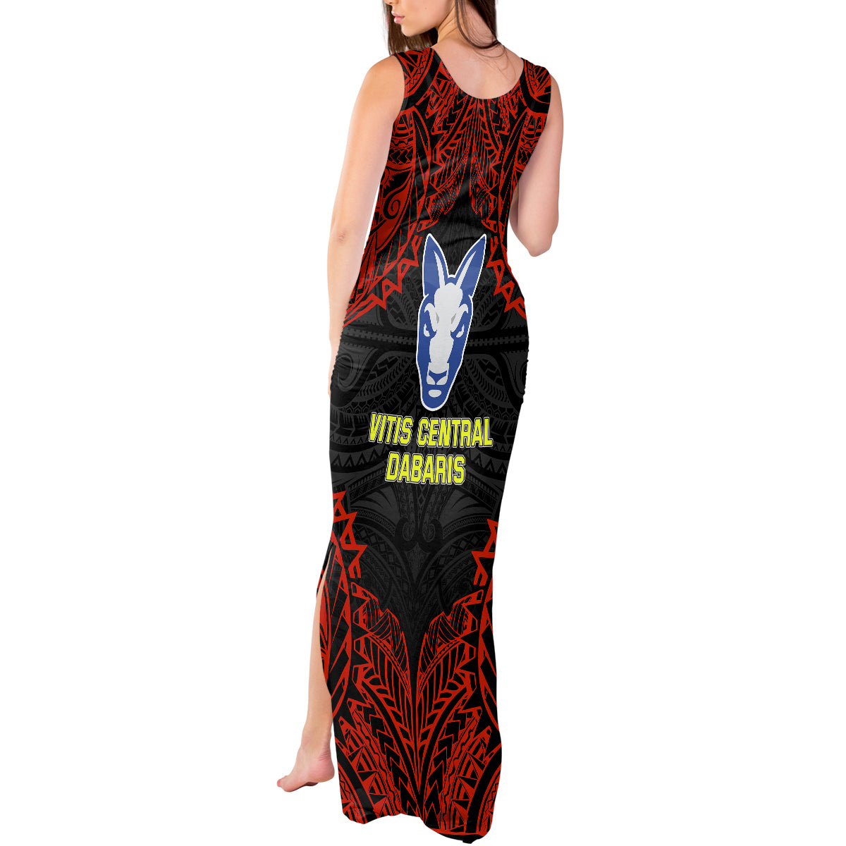 Vitis Central Dabaris Rugby Tank Maxi Dress Papua New Guinea Polynesian Tattoo LT03 - Polynesian Pride