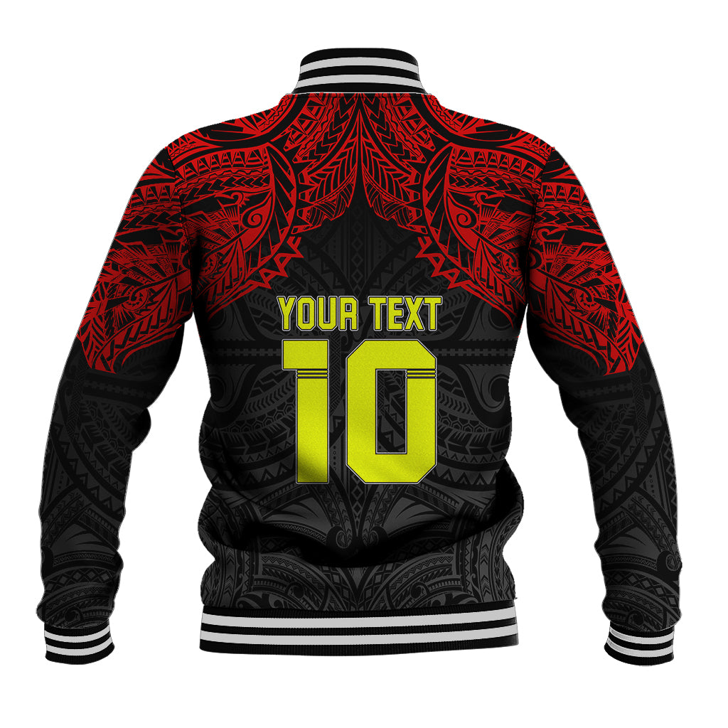 Custom Vitis Central Dabaris Rugby Baseball Jacket Papua New Guinea Polynesian Tattoo LT03 - Polynesian Pride