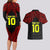 Custom Vitis Central Dabaris Rugby Couples Matching Long Sleeve Bodycon Dress and Hawaiian Shirt Papua New Guinea Polynesian Tattoo LT03 - Polynesian Pride