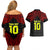 Custom Vitis Central Dabaris Rugby Couples Matching Off Shoulder Short Dress and Hawaiian Shirt Papua New Guinea Polynesian Tattoo LT03 - Polynesian Pride