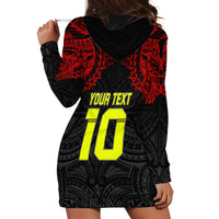 Custom Vitis Central Dabaris Rugby Hoodie Dress Papua New Guinea Polynesian Tattoo LT03 - Polynesian Pride