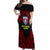 Custom Vitis Central Dabaris Rugby Off Shoulder Maxi Dress Papua New Guinea Polynesian Tattoo LT03 Women Red - Polynesian Pride