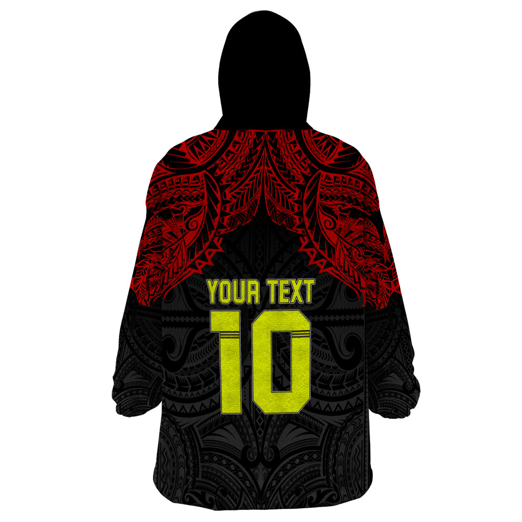 Custom Vitis Central Dabaris Rugby Wearable Blanket Hoodie Papua New Guinea Polynesian Tattoo LT03 - Polynesian Pride
