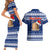 Tokelau Christmas Couples Matching Short Sleeve Bodycon Dress and Hawaiian Shirt Santa Claus Tokelau Flag and Coat of Arms with Polynesian Pattern LT03 - Polynesian Pride