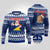 Tokelau Christmas Ugly Christmas Sweater Santa Claus Tokelau Flag and Coat of Arms with Polynesian Pattern LT03 Blue - Polynesian Pride