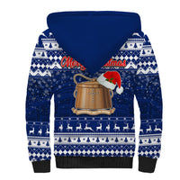 Tokelau Christmas Sherpa Hoodie Santa Claus Tokelau Flag and Coat of Arms with Polynesian Pattern LT03 - Polynesian Pride