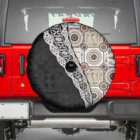 Tukenny Pattern Fijian War Clubs Mix Tapa Tribal Spare Tire Cover LT03 - Polynesian Pride