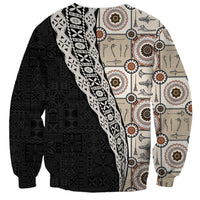 Tukenny Pattern Fijian War Clubs Mix Tapa Tribal Sweatshirt LT03 - Polynesian Pride