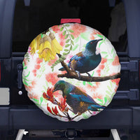 New Zealand Pohutukawa Tui Bird Spare Tire Cover Kowhai Version LT03 - Polynesian Pride