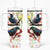 New Zealand Pohutukawa Tui Bird Tumbler With Handle Kowhai Version