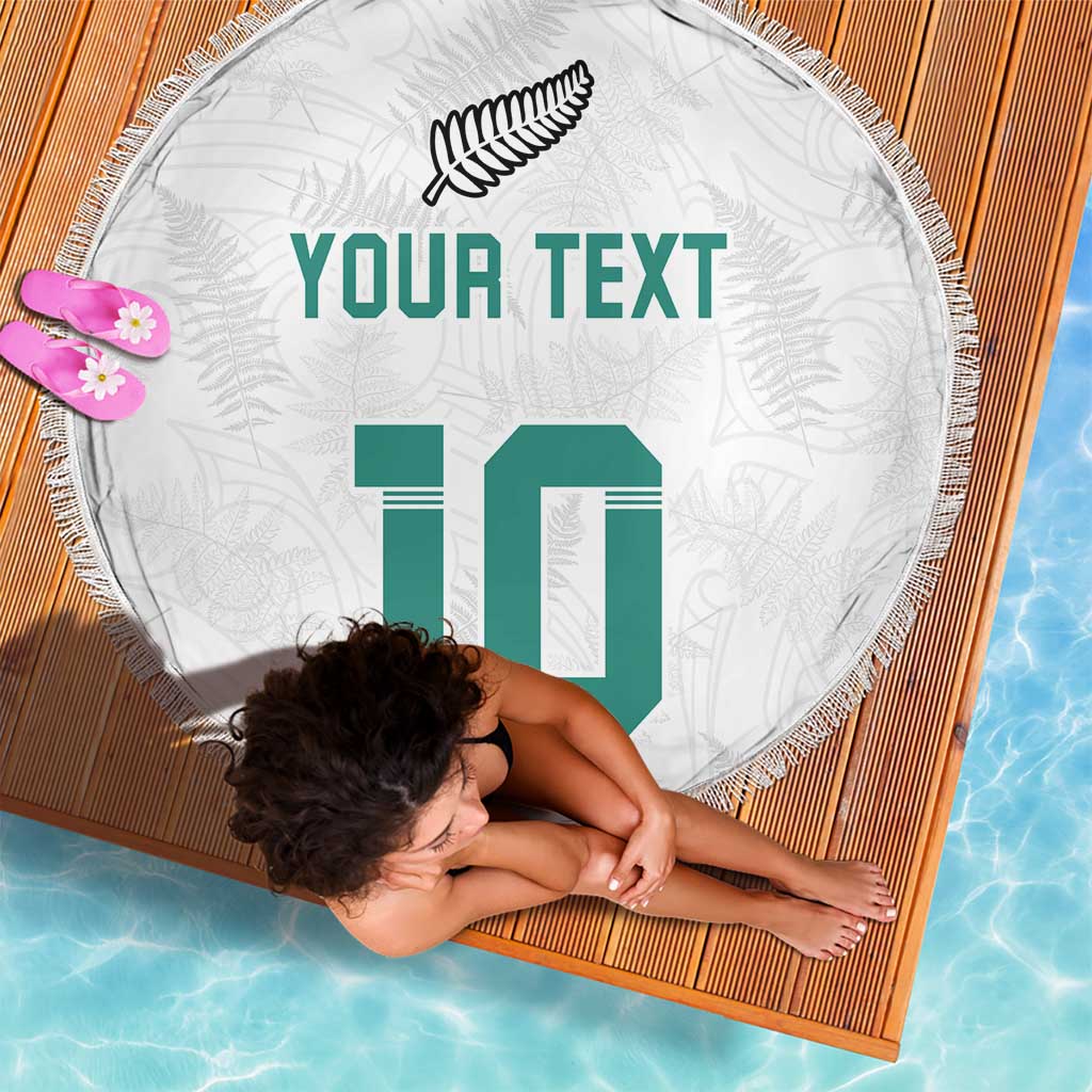 Custom New Zealand Football Beach Blanket Go All Silver Ferns - Towards World Cup 2026
