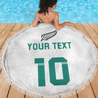 Custom New Zealand Football Beach Blanket Go All Silver Ferns - Towards World Cup 2026
