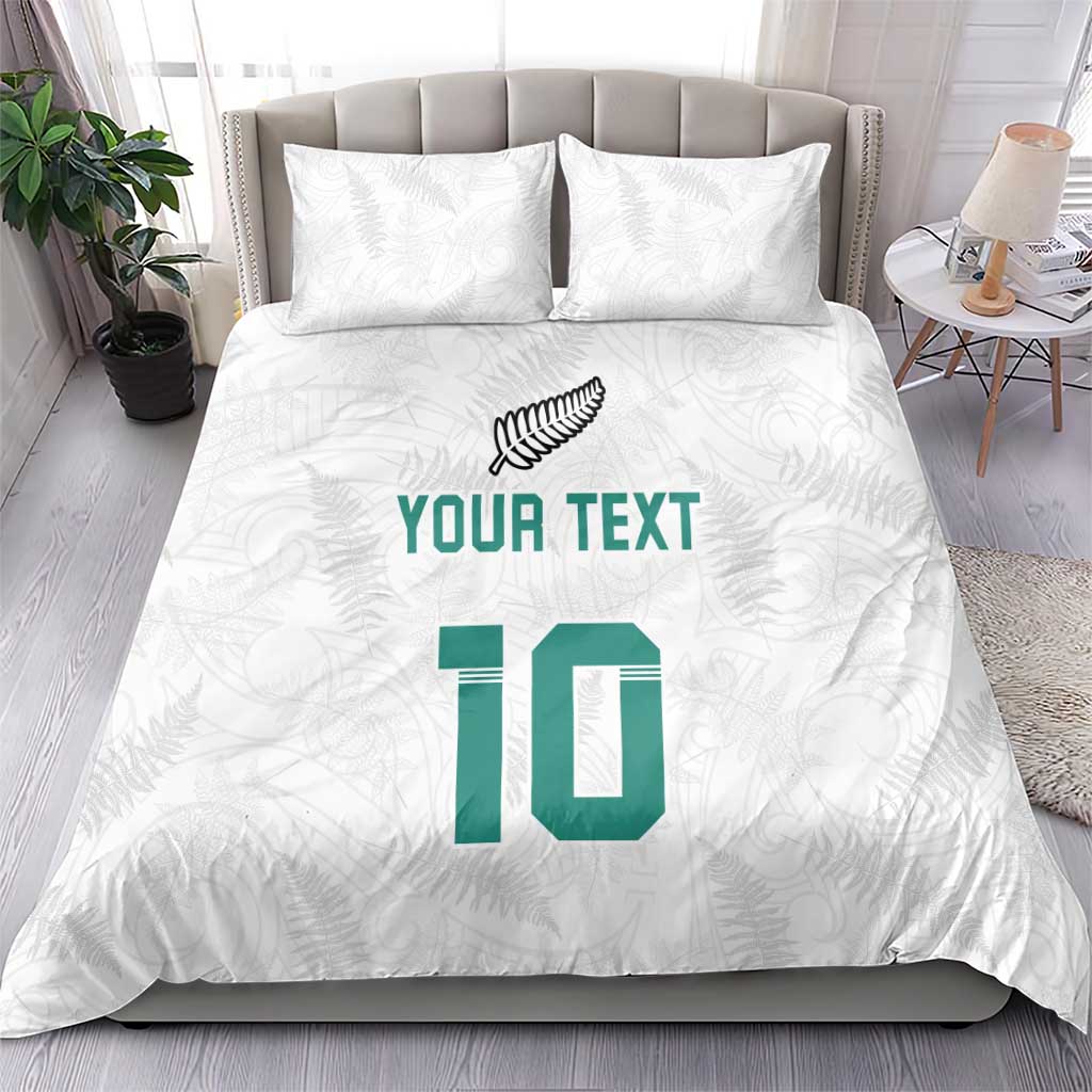 Custom New Zealand Football Bedding Set Go All Silver Ferns - Towards World Cup 2026