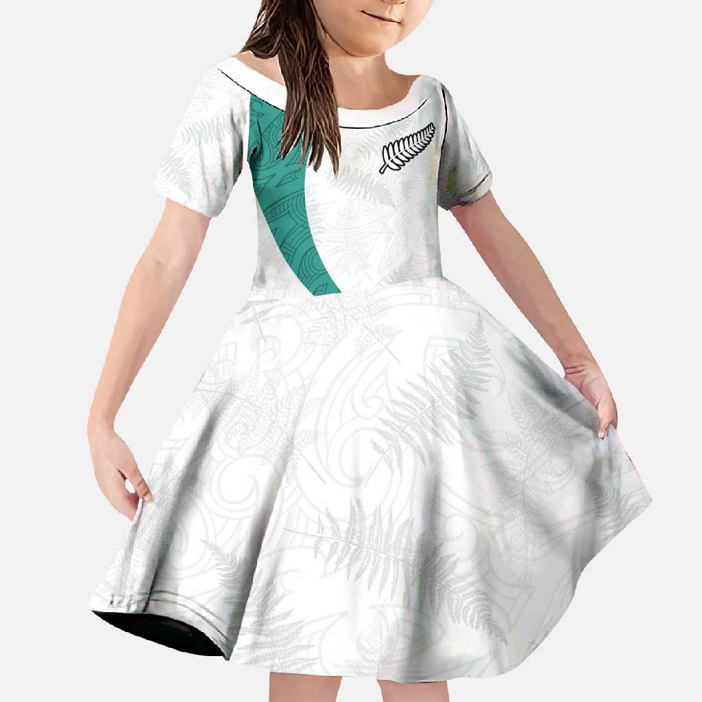 Custom New Zealand Football Family Matching Mermaid Dress and Hawaiian Shirt Go All Silver Ferns - Towards World Cup 2026