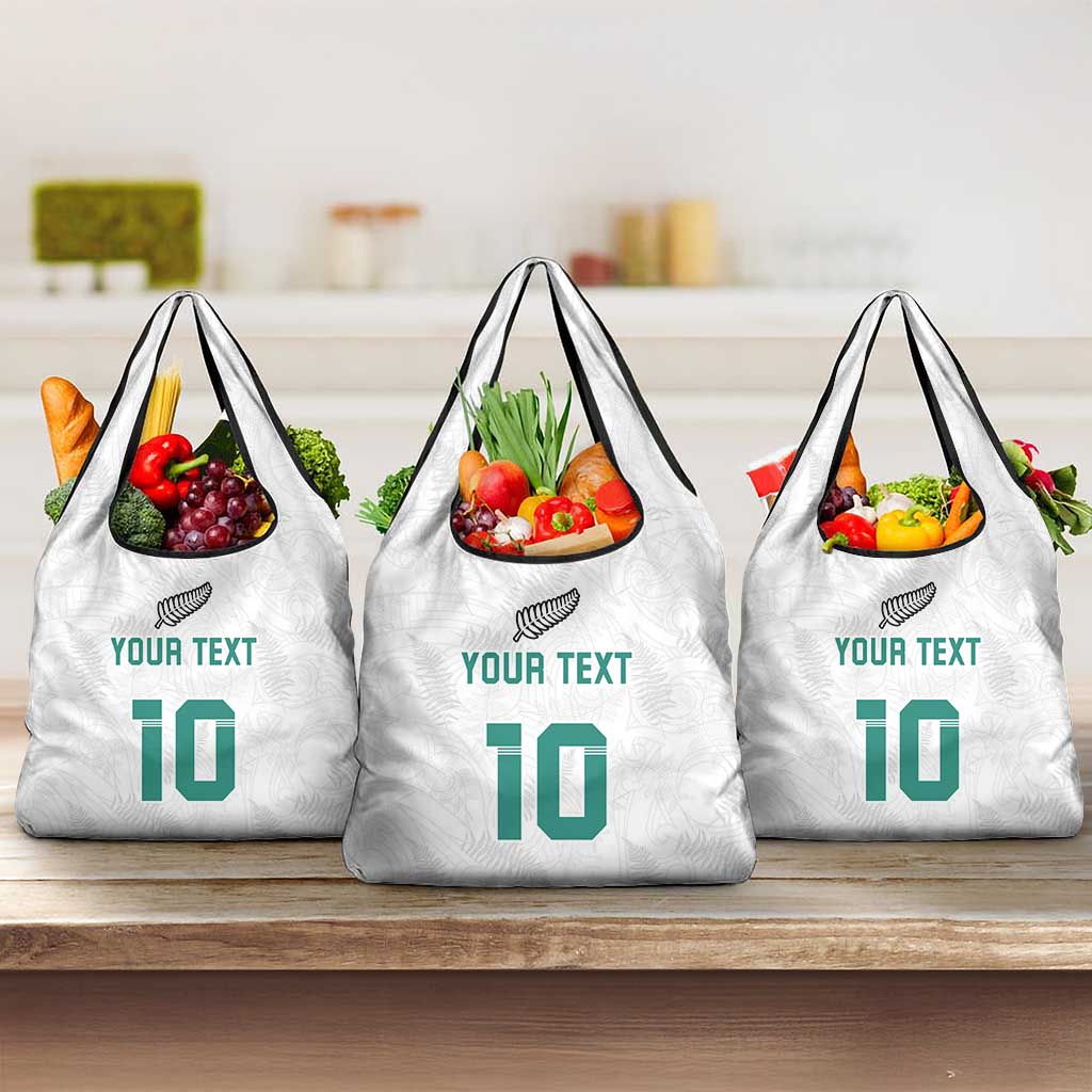 Custom New Zealand Football Grocery Bag Go All Silver Ferns - Towards World Cup 2026