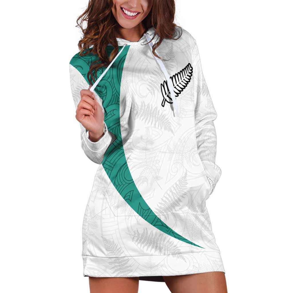 Custom New Zealand Football Hoodie Dress Go All Silver Ferns - Towards World Cup 2026
