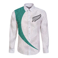 Custom New Zealand Football Long Sleeve Button Shirt Go All Silver Ferns - Towards World Cup 2026