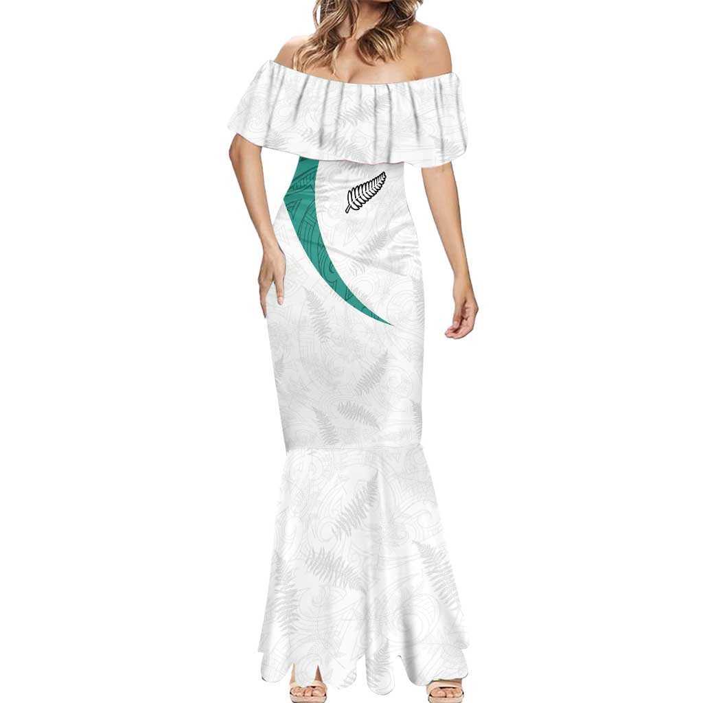 Custom New Zealand Football Mermaid Dress Go All Silver Ferns - Towards World Cup 2026