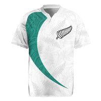 Custom New Zealand Football Rugby Jersey Go All Silver Ferns - Towards World Cup 2026 LT03 White - Polynesian Pride