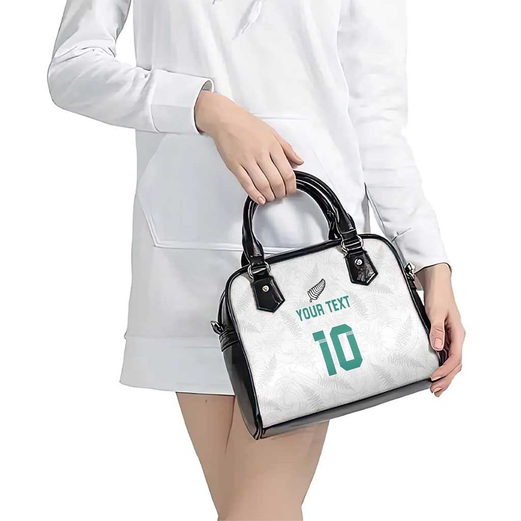 Custom New Zealand Football Shoulder Handbag Go All Silver Ferns - Towards World Cup 2026