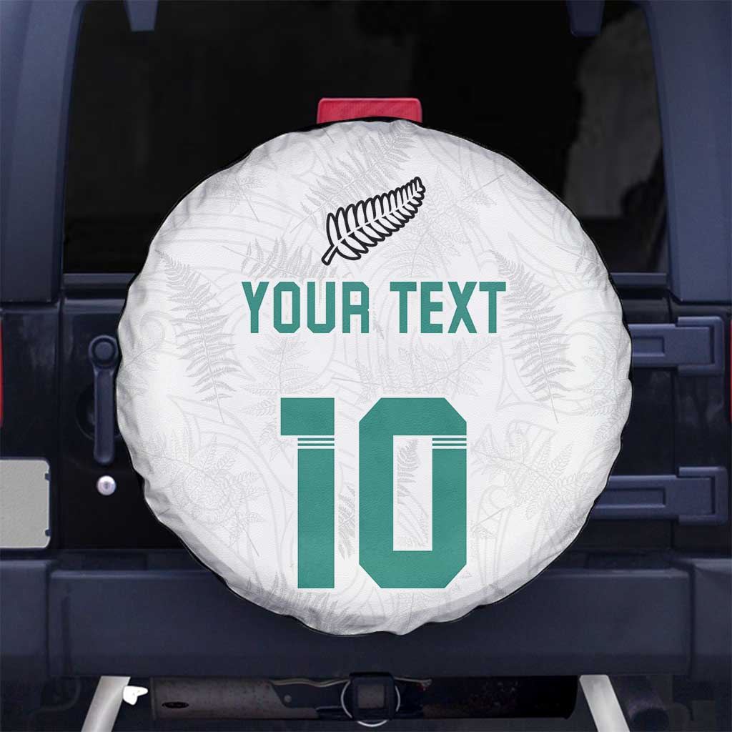 Custom New Zealand Football Spare Tire Cover Go All Silver Ferns - Towards World Cup 2026