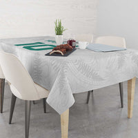 Custom New Zealand Football Tablecloth Go All Silver Ferns - Towards World Cup 2026