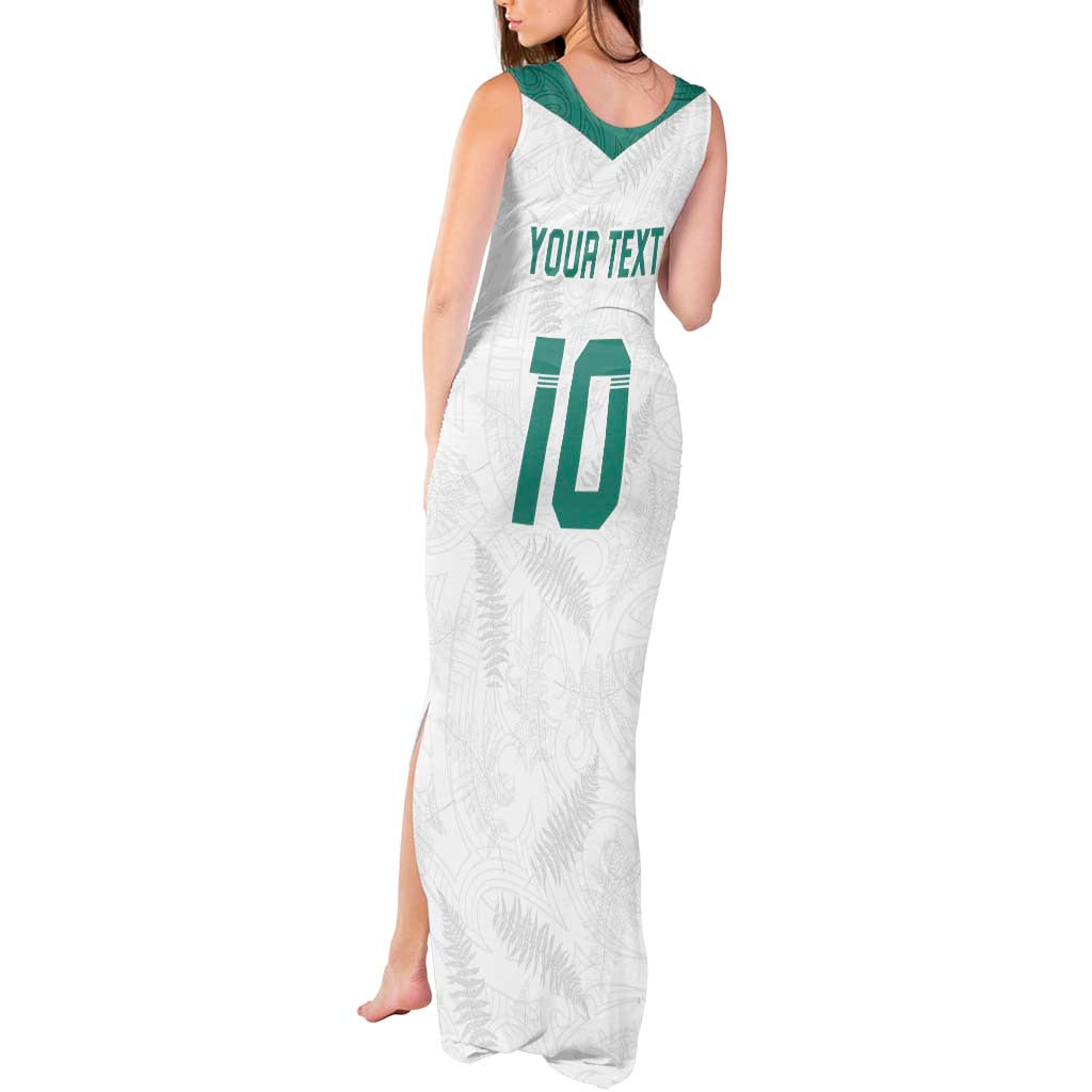 Custom New Zealand Football Tank Maxi Dress Go All Silver Ferns - Towards World Cup 2026