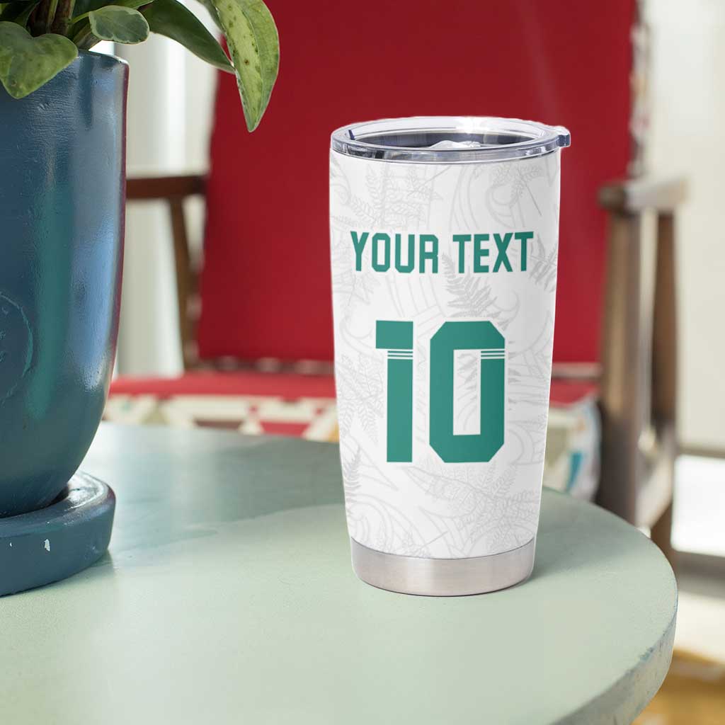 Custom New Zealand Football Tumbler Cup Go All Silver Ferns - Towards World Cup 2026