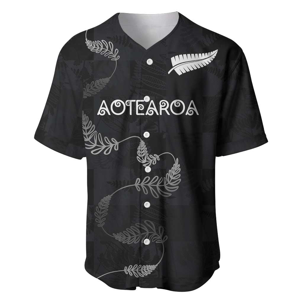 Custom New Zealand Rugby Baseball Jersey All Silver Ferns Blacks