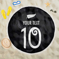 Custom New Zealand Rugby Beach Blanket All Silver Ferns Blacks