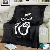 Custom New Zealand Rugby Blanket All Silver Ferns Blacks