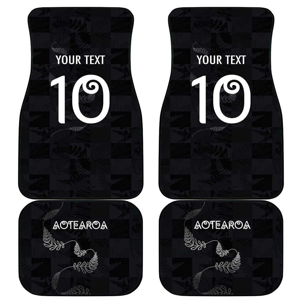 Custom New Zealand Rugby Car Mats All Silver Ferns Blacks