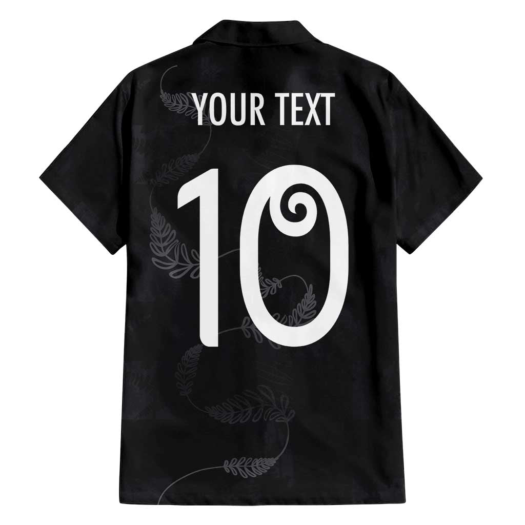 Custom New Zealand Rugby Family Matching Puletasi and Hawaiian Shirt All Silver Ferns Blacks