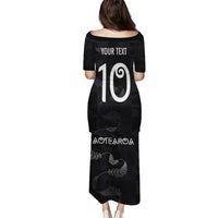 Custom New Zealand Rugby Puletasi All Silver Ferns Blacks