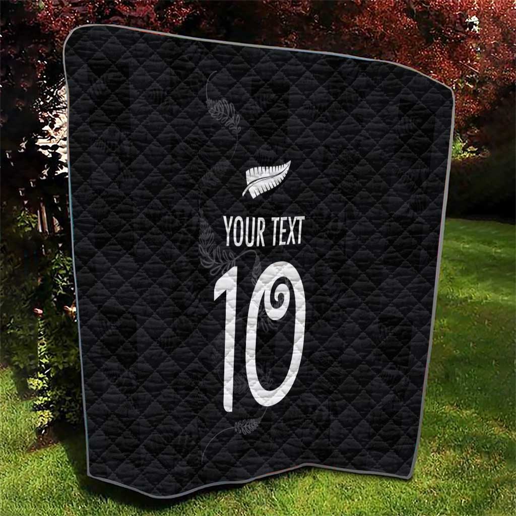 Custom New Zealand Rugby Quilt All Silver Ferns Blacks