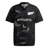 Custom New Zealand Rugby Rugby Jersey All Silver Ferns Blacks LT03 Black - Polynesian Pride