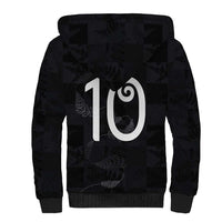 Custom New Zealand Rugby Sherpa Hoodie All Silver Ferns Blacks