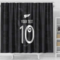 Custom New Zealand Rugby Shower Curtain All Silver Ferns Blacks