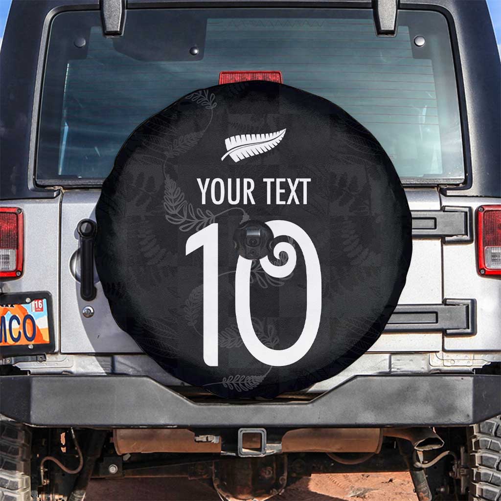 Custom New Zealand Rugby Spare Tire Cover All Silver Ferns Blacks