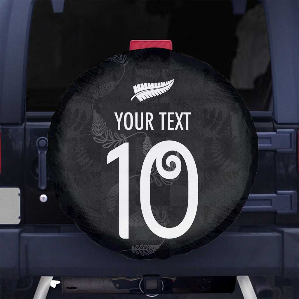 Custom New Zealand Rugby Spare Tire Cover All Silver Ferns Blacks