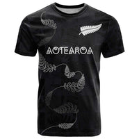 Custom New Zealand Rugby T Shirt All Silver Ferns Blacks