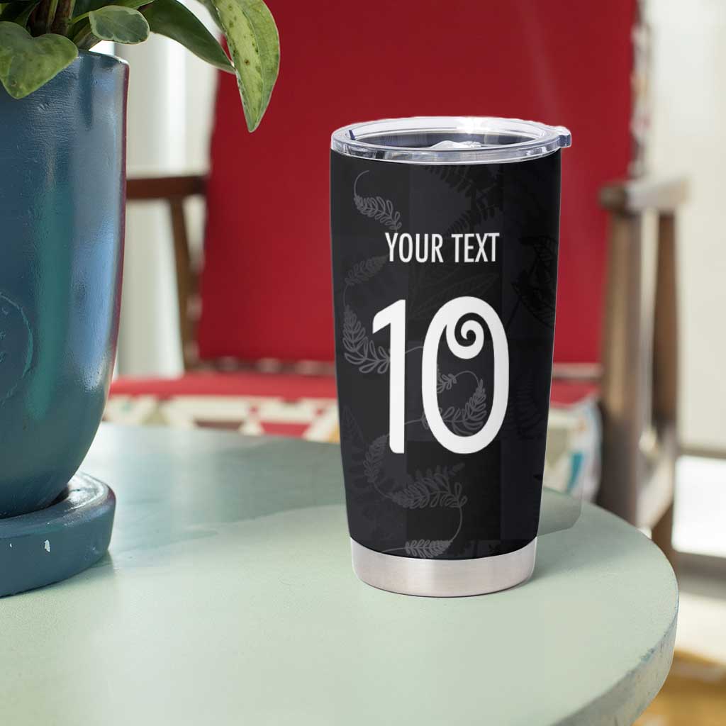 Custom New Zealand Rugby Tumbler Cup All Silver Ferns Blacks
